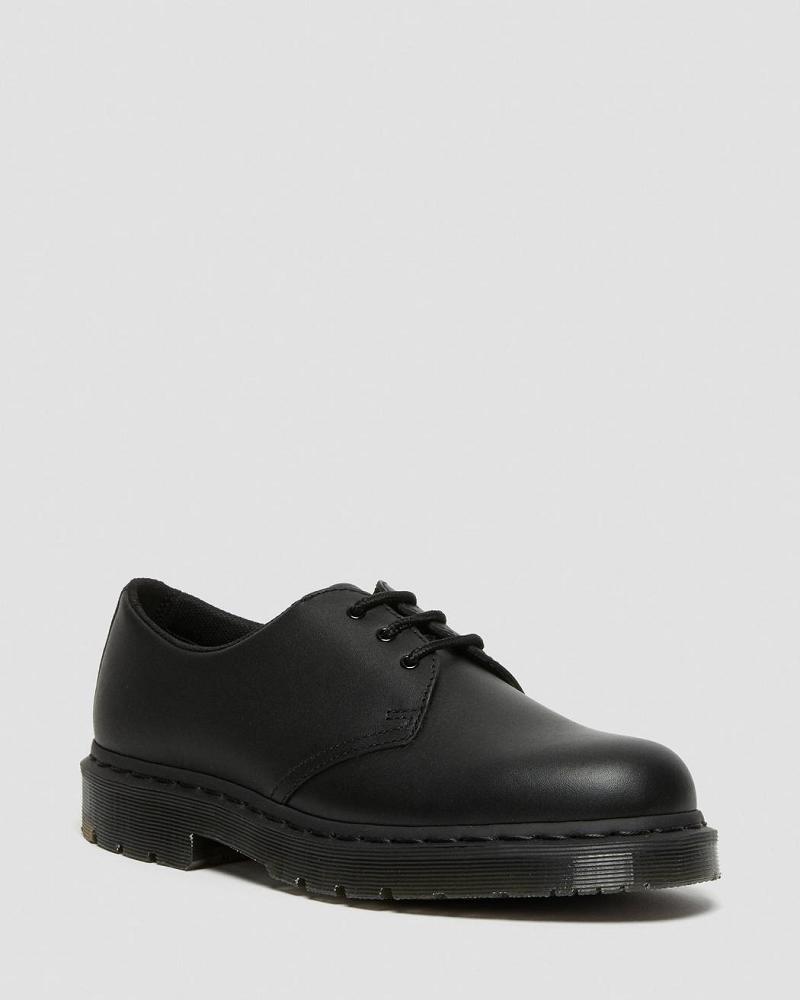 Women\'s Dr Martens 1461 Mono Slip Resistant Oxfords Shoes Black | AU 359KOR